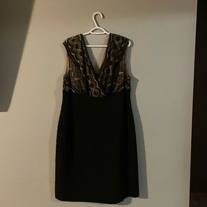 Black and beige dress